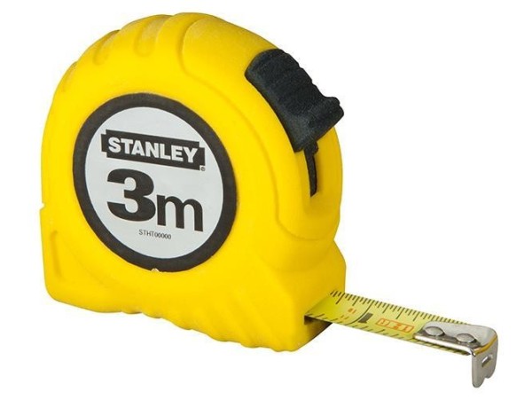 Μέτρο πλαστικό κίτρινο με λάμα 13mm - 3m σε blister