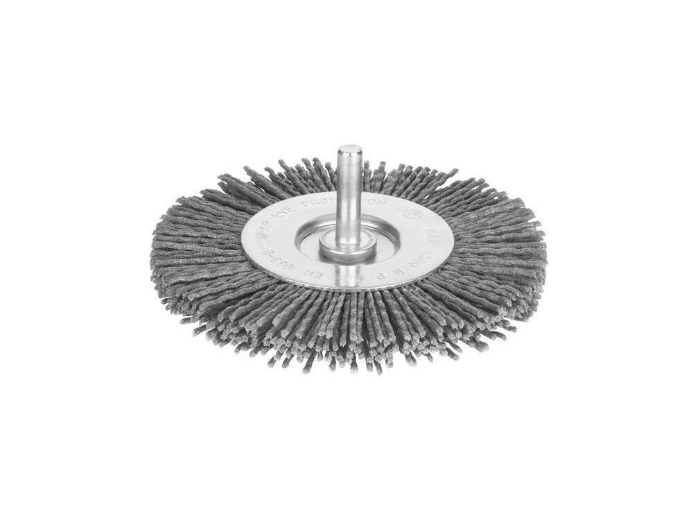 Βούρτσα νάυλον ίσια με άξονα 6mm Φ100mm