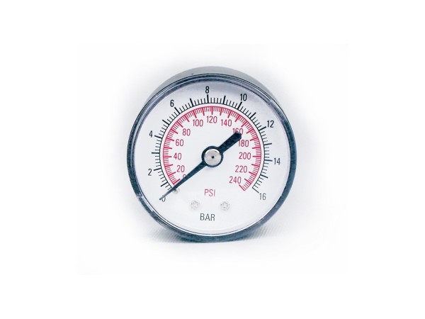 ΜΑΝΟΜΕΤΡΟ ΑΕΡΟΣ  1/4'' Φ63 - 0-16 BAR - ΠΙΣΩ ΒΟΛΤΑ