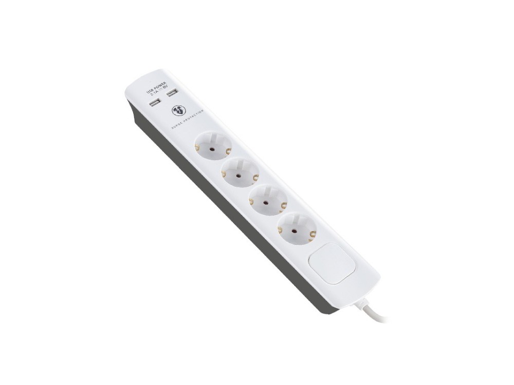 ΠΟΛΥΠΡΙΖΟ ΜΕ ΠΡΟΣΤΑΣΙΑ 4 ΘΕΣΕΩΝ 3m +2x USB