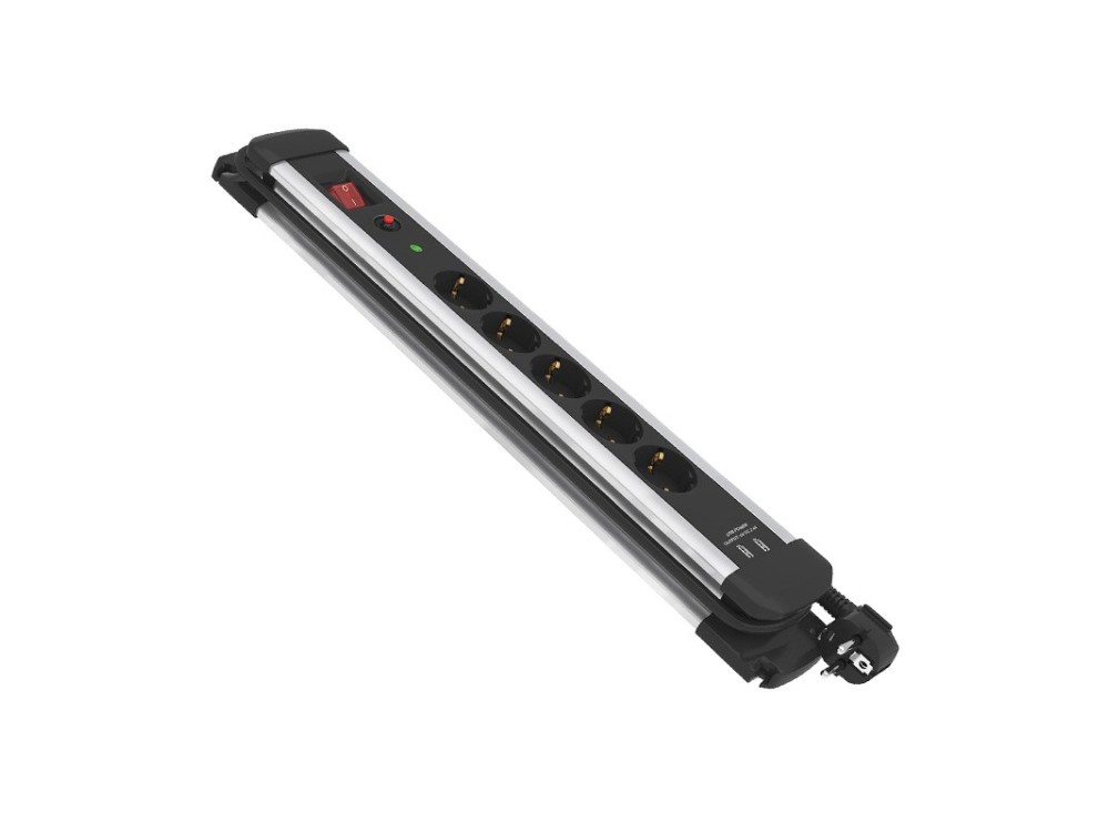 ΠΟΛΥΠΡΙΖΟ ΜΕ ΠΡΟΣΤΑΣΙΑ 5 ΘΕΣΕΩΝ 3m +2x USB